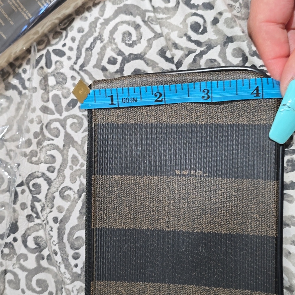 Fendi Black and Brown Striped Pouch - Picture 16 of 16